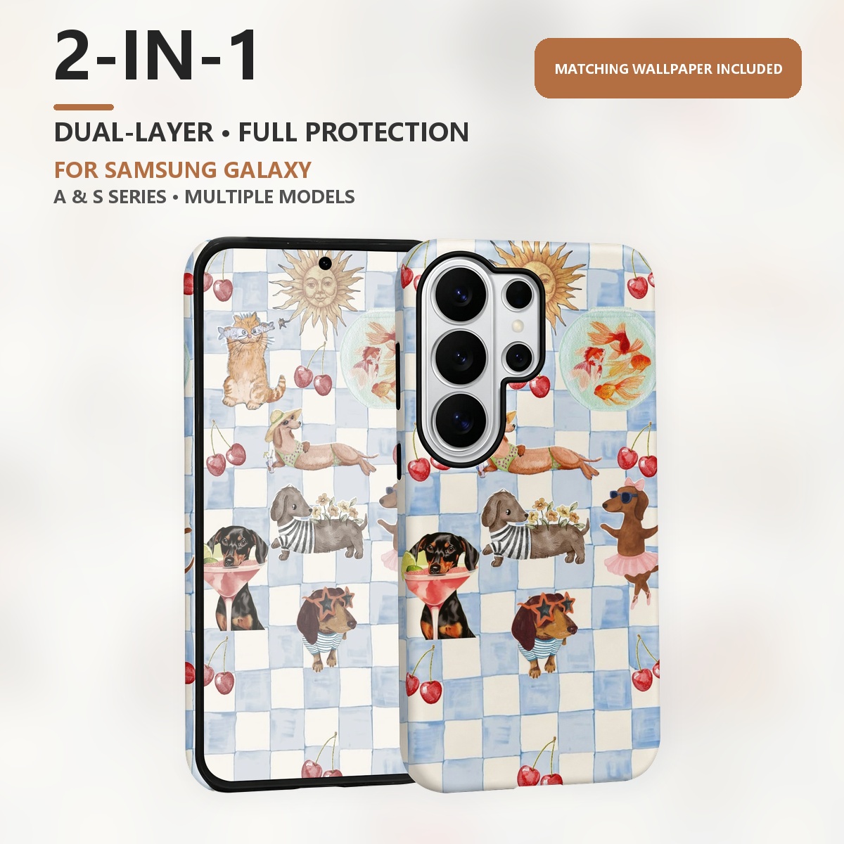 Funny Dogs Summer 2-in-1 Dual- - Computer Case recension och pris