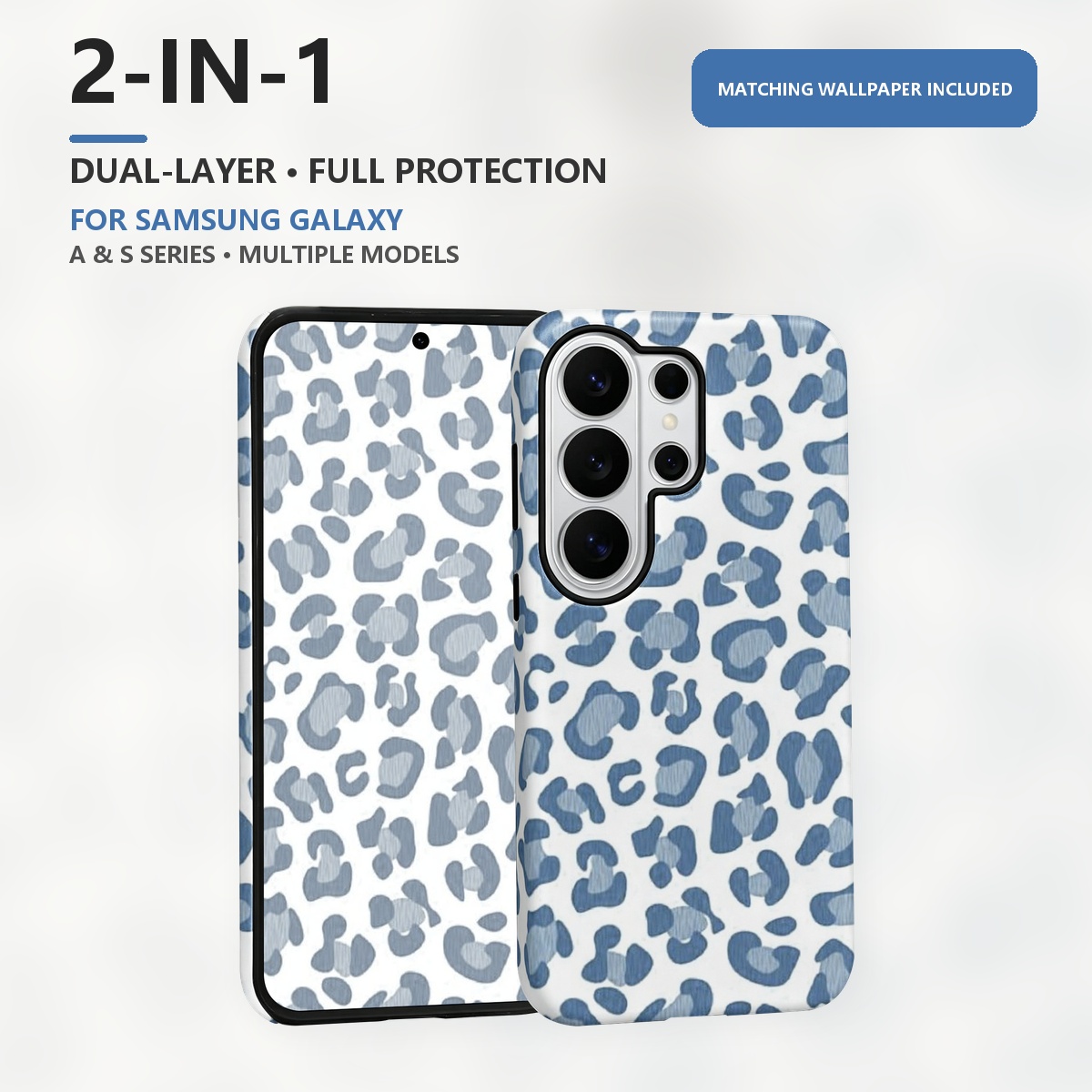 Blue Leopard Print 2-in-1 Dual - Computer Case recension och pris