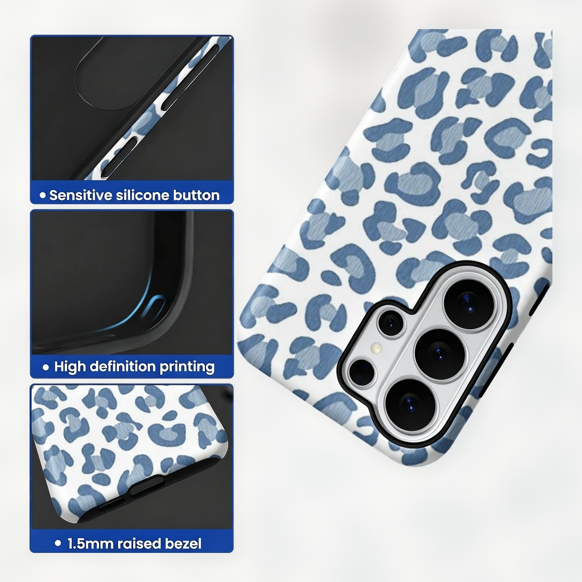 Blue Leopard Print 2-in-1 Dual - Computer Case recension och pris