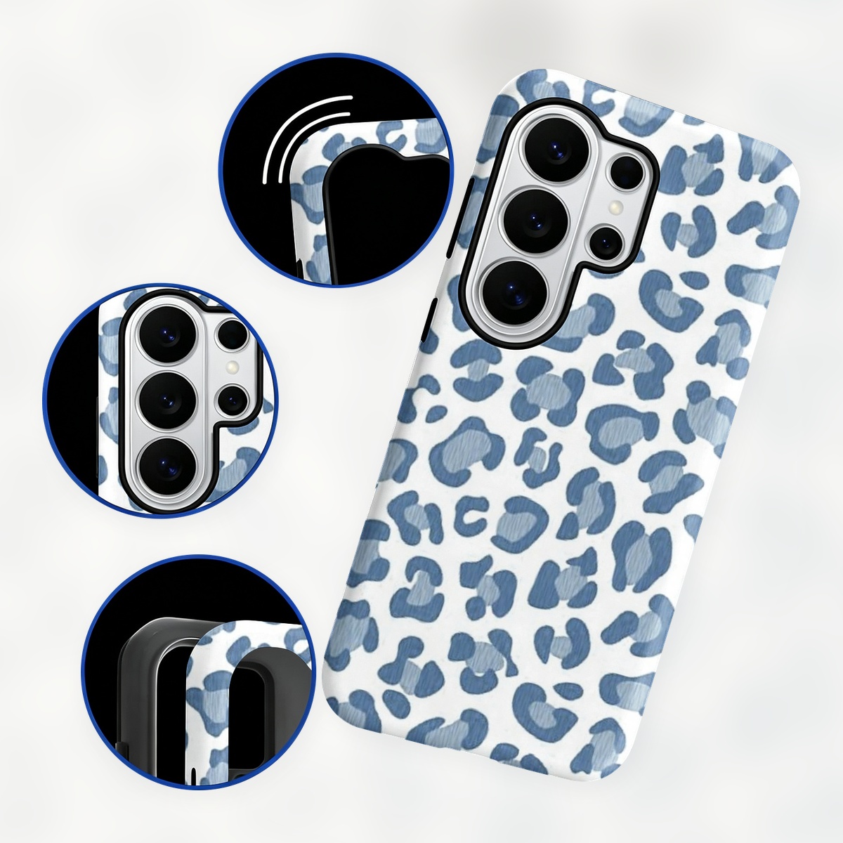 Blue Leopard Print 2-in-1 Dual - Computer Case recension och pris